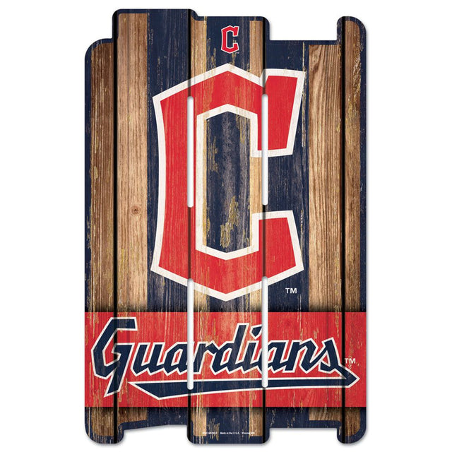 Letrero de madera de 11 x 17 de los Cleveland Guardians