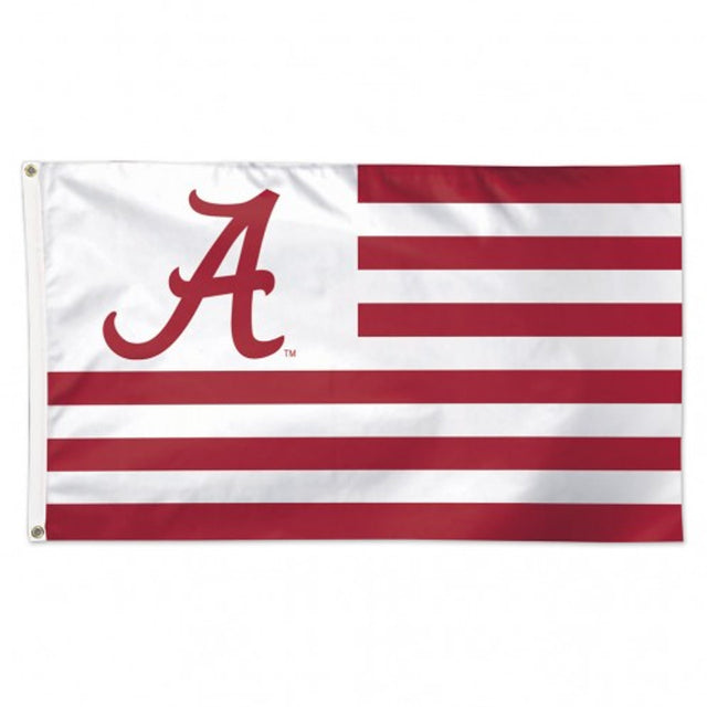 Bandera de Alabama Crimson Tide de 3 x 5 pulgadas, estilo de lujo, diseño de estrellas y rayas