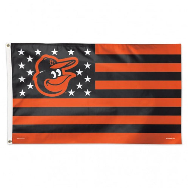 Bandera de los Baltimore Orioles de 3 x 5 pulgadas, estilo de lujo, diseño de estrellas y rayas