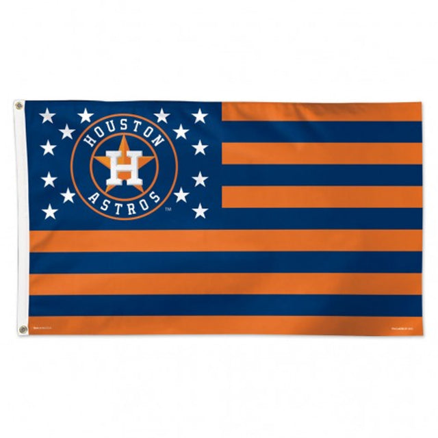 Houston Astros Flag 3x5 Deluxe Style Stars and Stripes Design