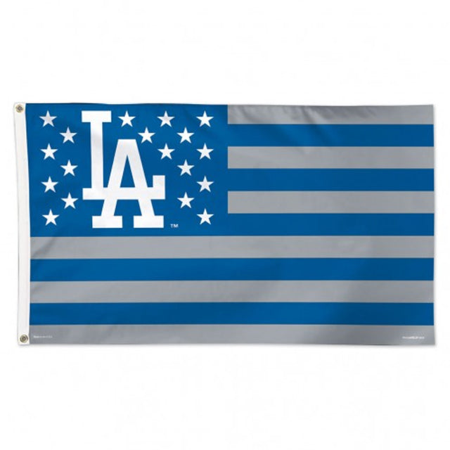 Bandera de lujo de 3 x 5 de los Dodgers de Los Ángeles con estrellas y rayas