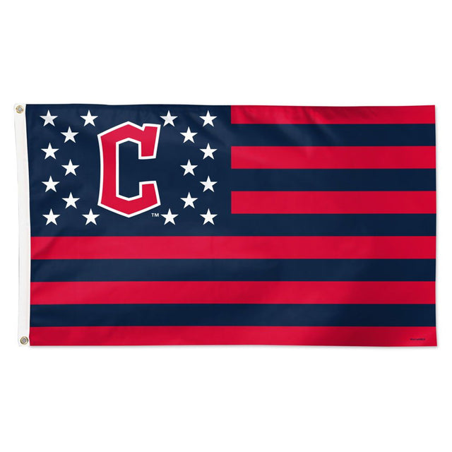 Bandera de los Cleveland Guardians de 3 x 5 pulgadas, estilo de lujo, diseño de estrellas y rayas