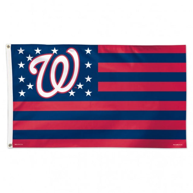 Bandera de los Washington Nationals de 3 x 5 pulgadas, estilo de lujo, diseño de estrellas y rayas