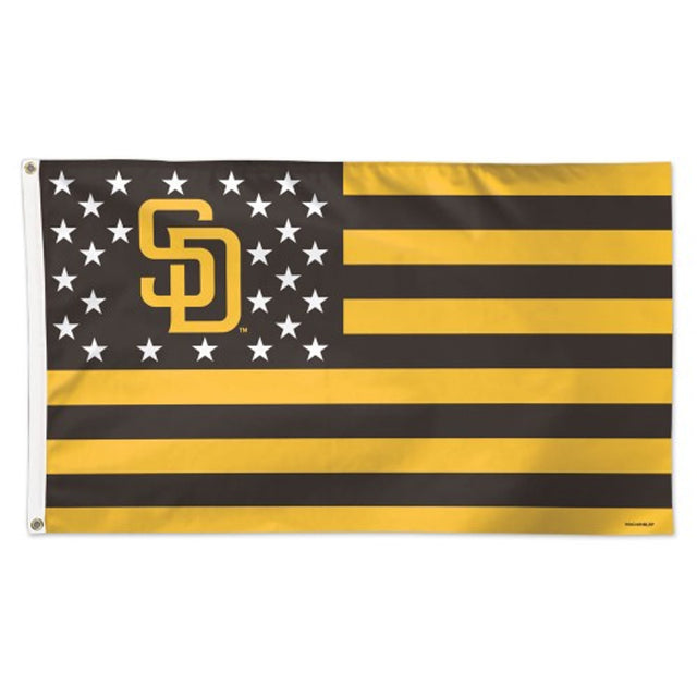 San Diego Padres Flag 3x5 Deluxe Style Stars and Stripes Design