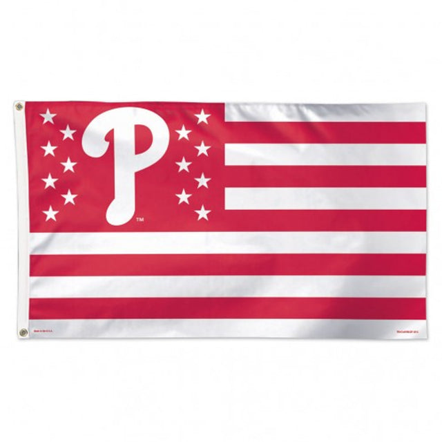 Bandera de los Philadelphia Phillies de 3 x 5 pulgadas, estilo de lujo, diseño de estrellas y rayas