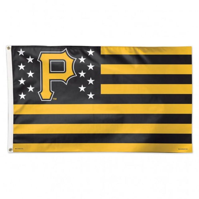 Bandera de los Piratas de Pittsburgh de 3 x 5 pulgadas, estilo de lujo, diseño de estrellas y rayas