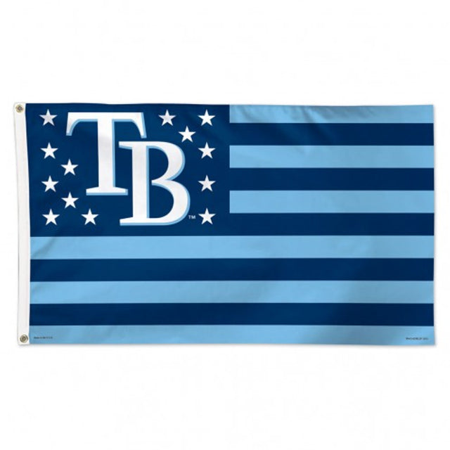 Bandera de los Tampa Bay Rays de 3 x 5 pulgadas, estilo de lujo, diseño de estrellas y rayas