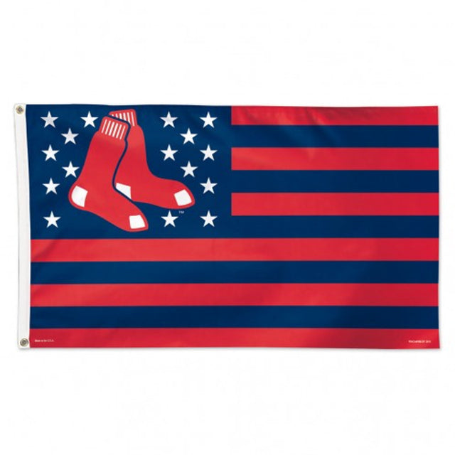 Bandera de los Boston Red Sox de 3 x 5 pulgadas, estilo de lujo, diseño de estrellas y rayas