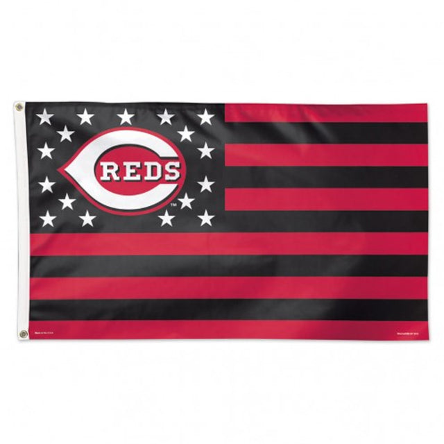 Bandera de los Cincinnati Reds de 3 x 5, estilo de lujo, diseño de estrellas y rayas