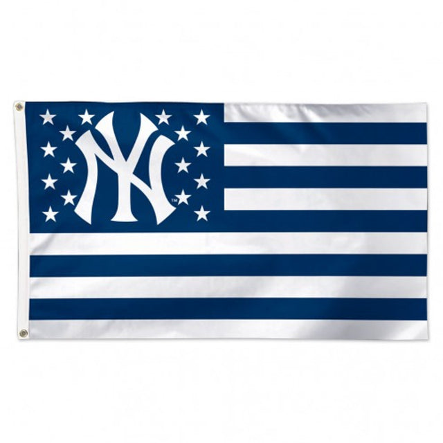 Bandera de los Yankees de Nueva York de 3 x 5 pulgadas, estilo de lujo, diseño de estrellas y rayas