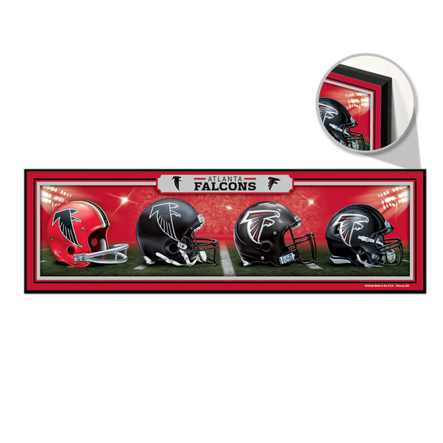 Atlanta Falcons Sign 9x30 Wood Helmets Design