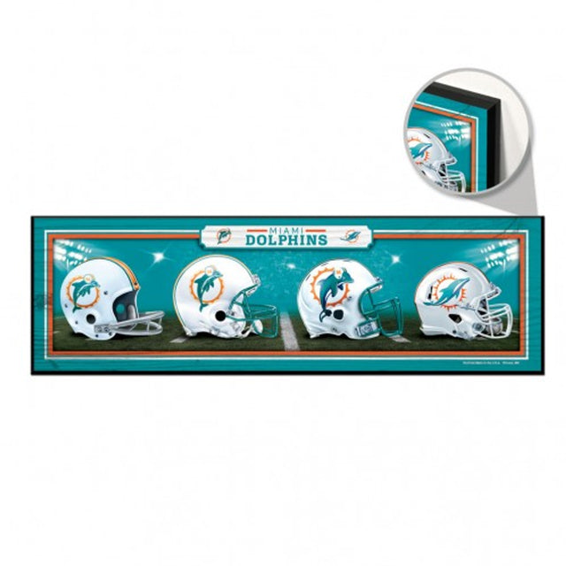 Miami Dolphins Sign 9x30 Wood Helmets Design