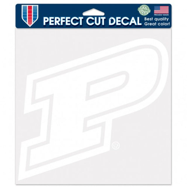 Purdue Boilermakers Decal 8x8 Perfect Cut White