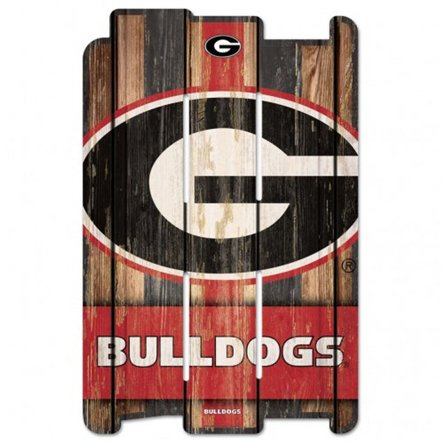 Letrero de madera de 11 x 17 de los Georgia Bulldogs