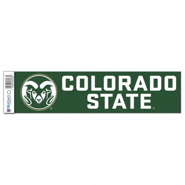 Calcomanía de Colorado State Rams, estilo tira para parachoques de 3 x 12 pulgadas