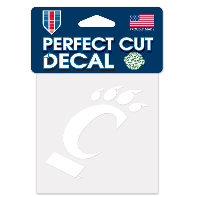 Cincinnati Bearcats Decal 4x4 Perfect Cut White