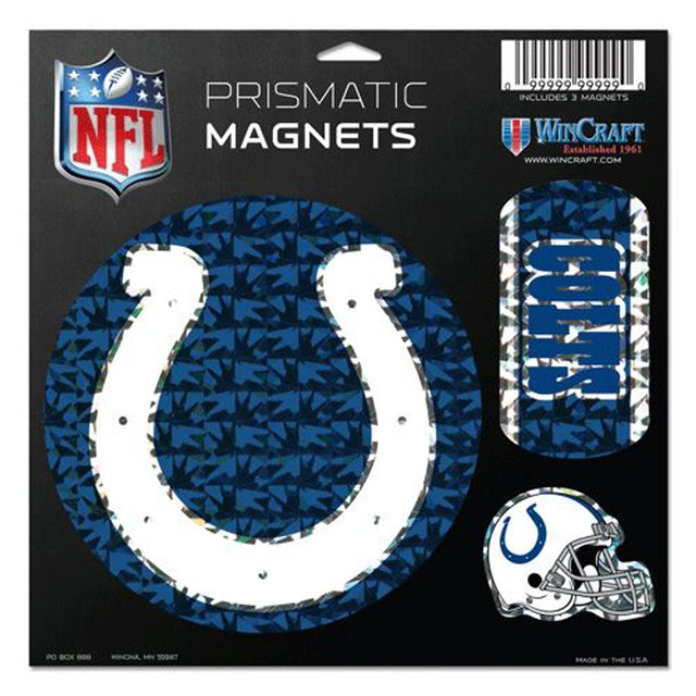 Imanes prismáticos de los Indianapolis Colts de 11 x 11 pulgadas