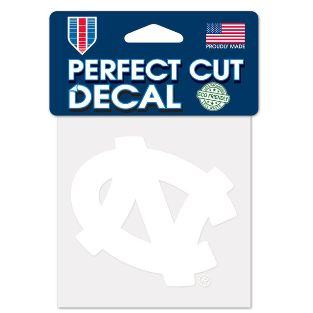 North Carolina Tar Heels Decal 4x4 Perfect Cut White