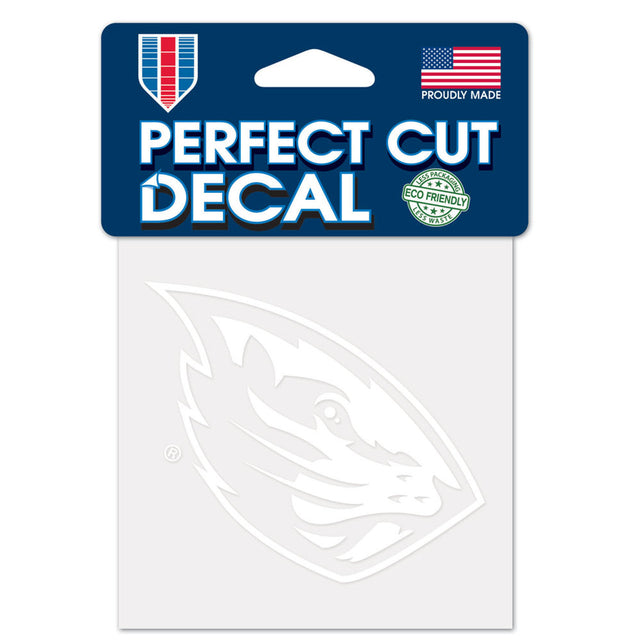 Oregon State Beavers Decal 4x4 Perfect Cut White