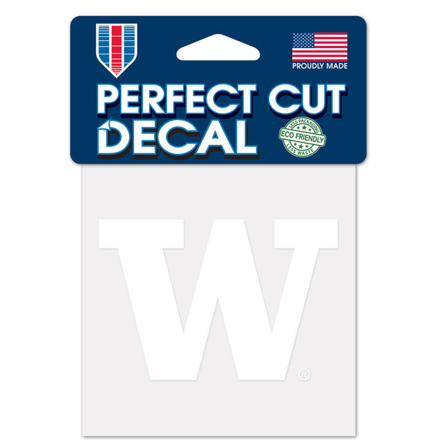 Washington Huskies Decal 4x4 Perfect Cut White