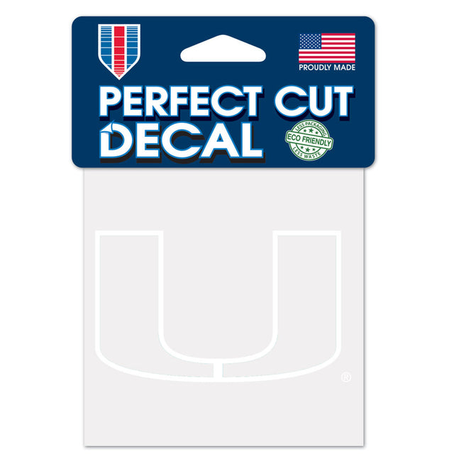 Miami Hurricanes Decal 4x4 Perfect Cut White