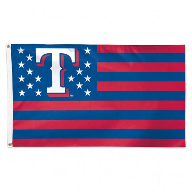 Bandera de los Texas Rangers de 3 x 5 pulgadas, estilo de lujo, diseño de estrellas y rayas