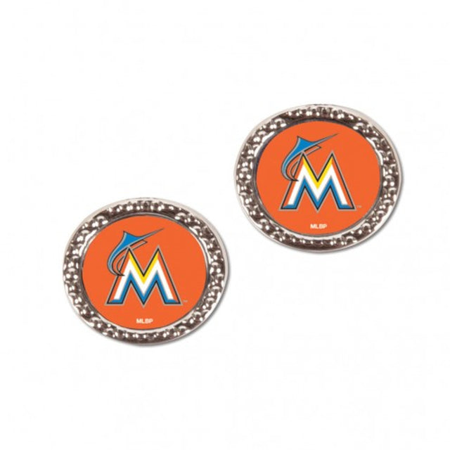 Pendientes estilo poste de los Miami Marlins