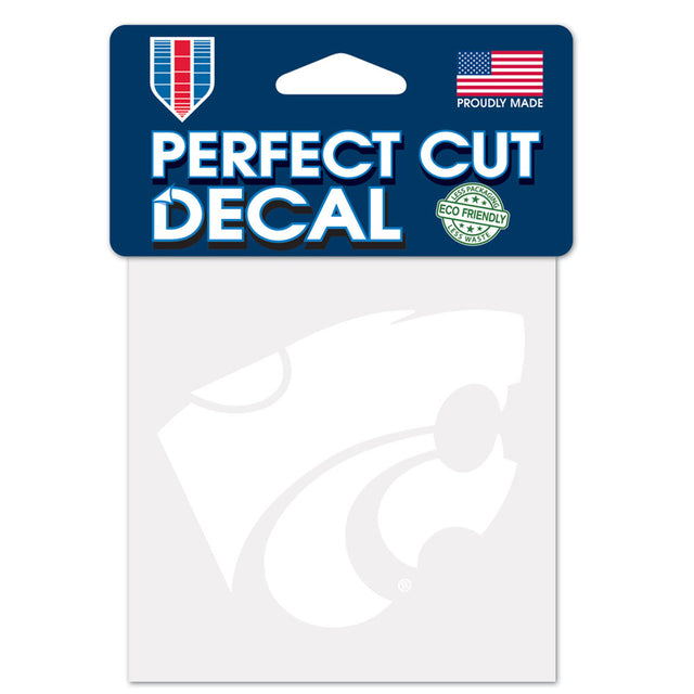 Kansas State Wildcats Decal 4x4 Perfect Cut White