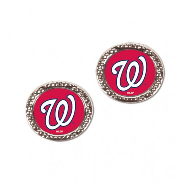 Pendientes de los Washington Nationals con diseño de poste