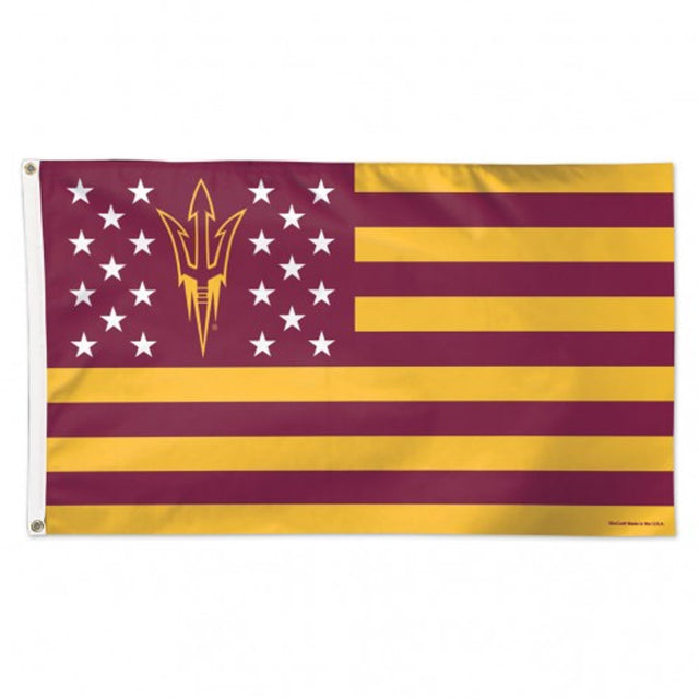 Bandera de los Arizona State Sun Devils de 3 x 5 pulgadas, estilo de lujo, diseño de estrellas y rayas