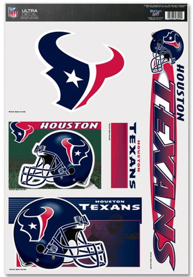 Calcomanía Ultra de los Houston Texans de 11 x 17 pulgadas