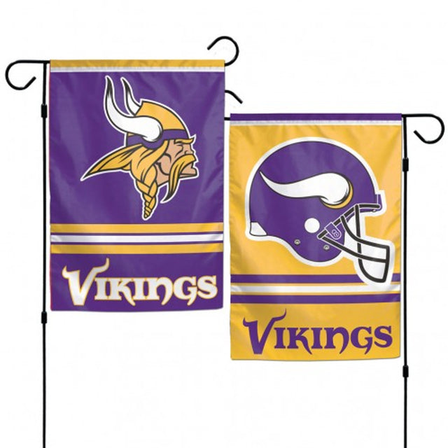 Bandera de Minnesota Vikings de 12 x 18 pulgadas, estilo jardín, de 2 lados