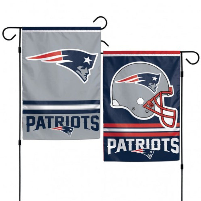 Bandera de los New England Patriots de 12 x 18 pulgadas, estilo jardín, de 2 lados