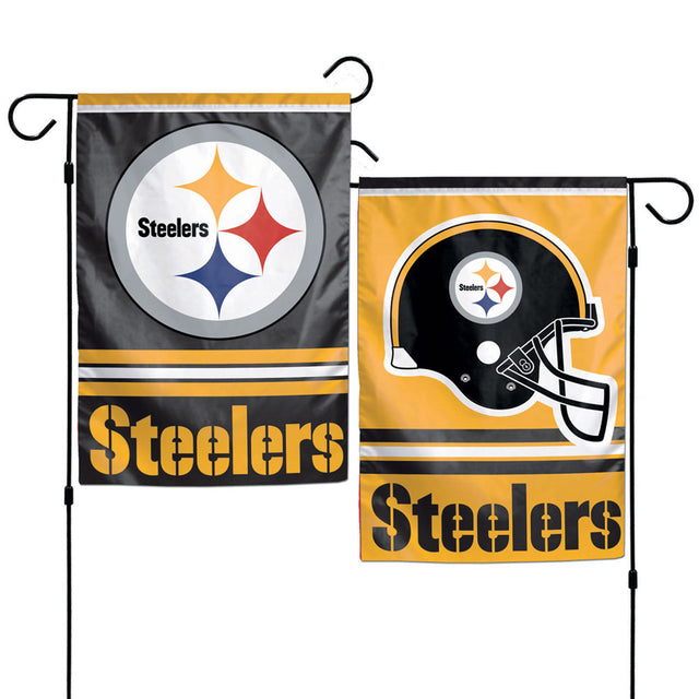 Bandera de los Pittsburgh Steelers de 12 x 18 pulgadas, estilo jardín, de 2 lados