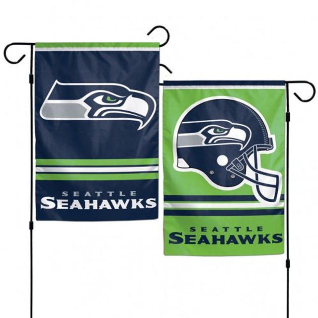 Bandera de los Seattle Seahawks de 12 x 18 pulgadas, estilo jardín, de 2 lados