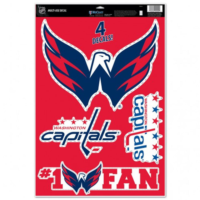 Washington Capitals Decal 11x17 Multi Use 4 Decals