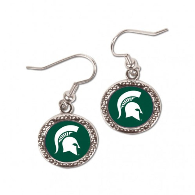 Michigan State Spartans Earrings Round Style