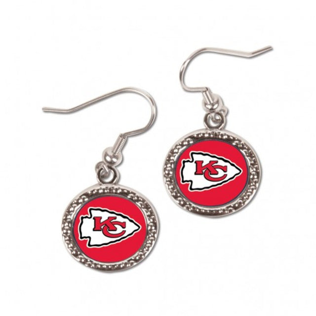 Pendientes de los Kansas City Chiefs de estilo redondo