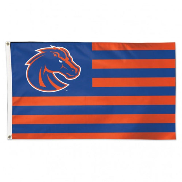 Bandera de los Boise State Broncos de 3 x 5, estilo de lujo, diseño de estrellas y rayas