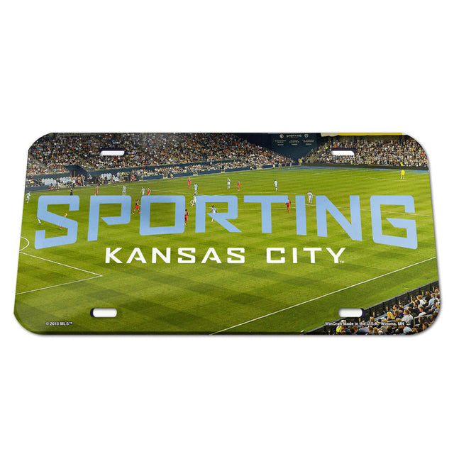 Matrícula de Sporting Kansas City con diseño de estadio con espejo de cristal