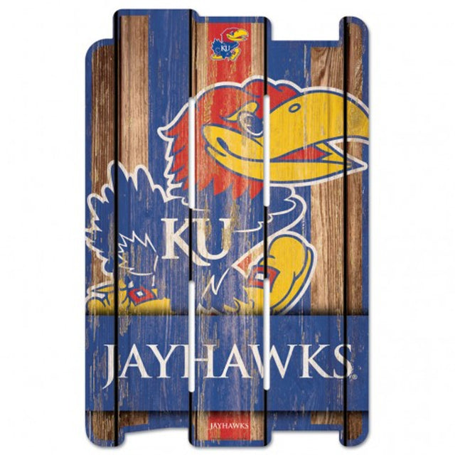 Letrero de madera de 11 x 17 de los Kansas Jayhawks