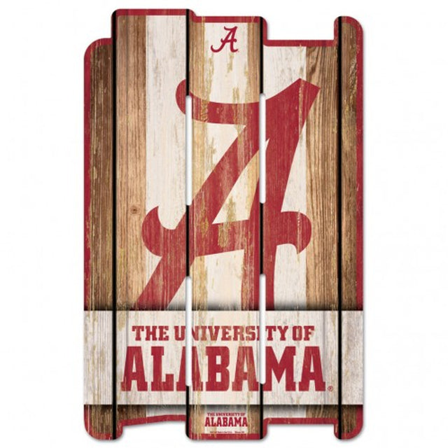 Letrero de madera de 11 x 17 de Alabama Crimson Tide