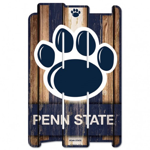 Letrero de madera de 11 x 17 de los Penn State Nittany Lions para cerca