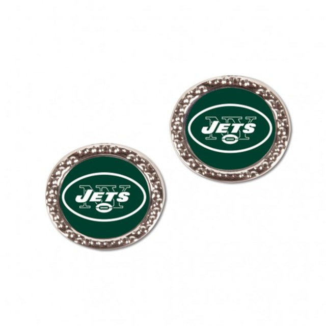 Pendientes estilo poste de los New York Jets