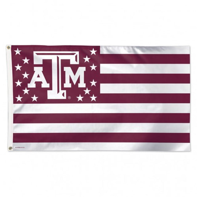 Bandera de los Aggies de Texas A&amp;M, estilo de lujo, 3 x 5, diseño de estrellas y rayas