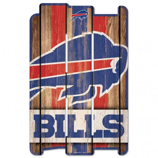 Letrero de los Buffalo Bills de 11 x 17 cm estilo valla de madera