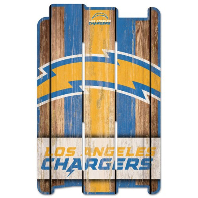 Los Angeles Chargers Sign 11x17 Wood Fence Style