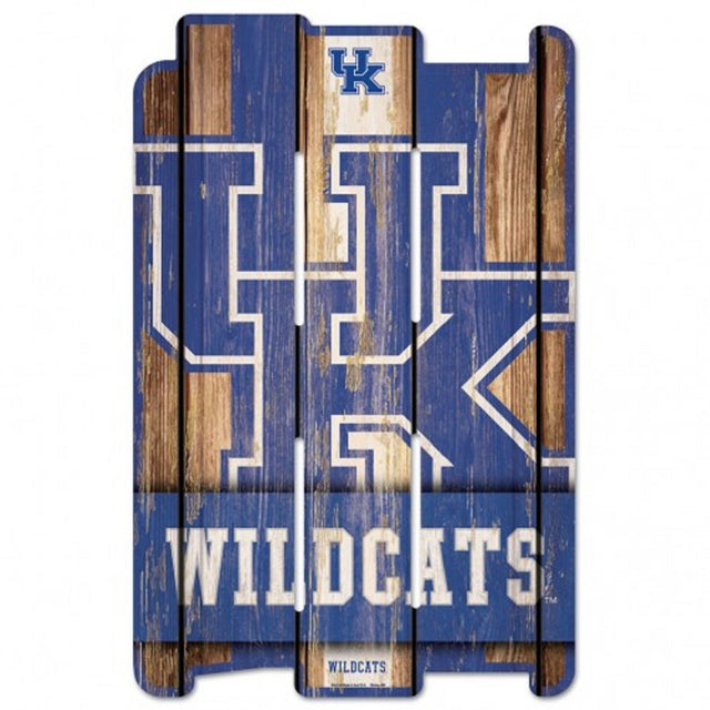 Letrero de Kentucky Wildcats de 11 x 17 cm estilo valla de madera