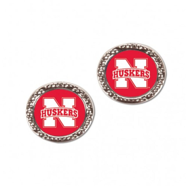 Pendientes estilo poste de los Nebraska Cornhuskers