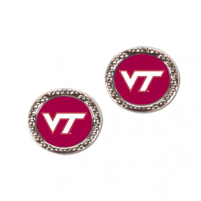 Pendientes de Virginia Tech Hokies estilo poste